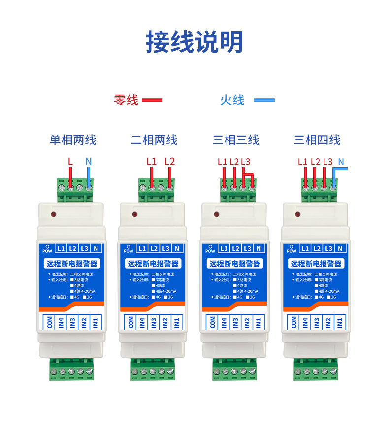 远程断电报警器 接线说明