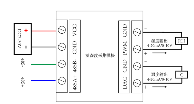 温湿度传感器 接线图 温湿度传感器 接线图